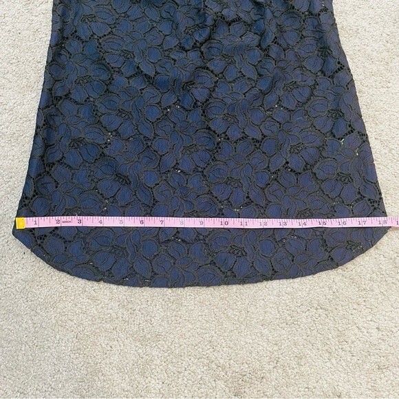 J. CREW Blue Lace Cap Sleeve Top Size 00 - Picture 12 of 13